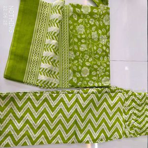 All Size Available Green Floral Print Kurta Dupata