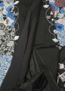 Eid Offer Black Handwrk Suit Metarial