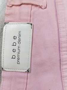 Baby Pink Lady Jeans With Label.