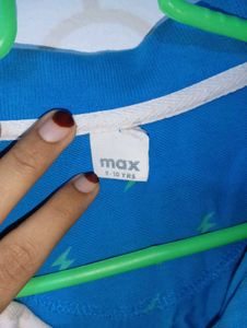 Blue Patterned Polo Shirt - Size M