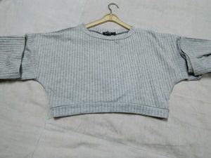 Women&#39;s Drop shoulder Long Sleeve Crop Top