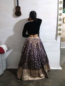 Elegant Floral Lehenga Skirt