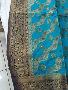 Elegant Blue Banarasi Saree