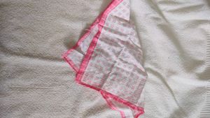 Pink &amp; White Patterned Scarf