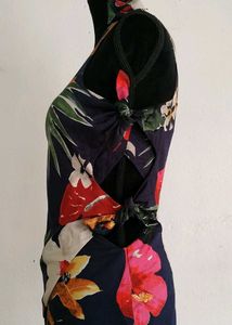 Zara One Shoulder Dress With Side Cut Out