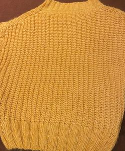 Mustard Knit Pullover Sweater