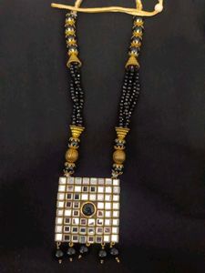 Beaded Mirror Necklace