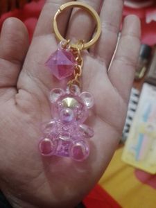 Cute teddy bear Keychain (NEVER USED)