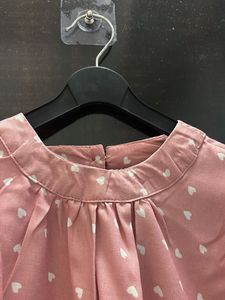 Pink Heart Print Top