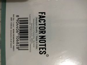 Factor Notes Sticker Book