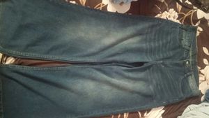 Green Washed Blue Denim Jeans