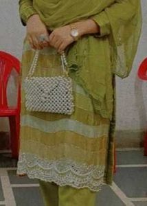 Green Embroidered Kurta Set