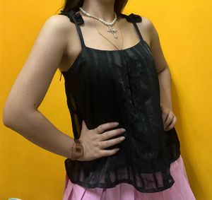 Black Striped Tank Top