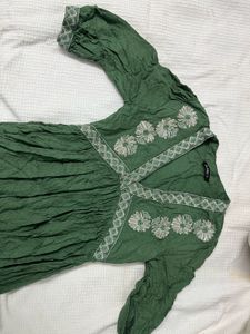V Neck Flared Kurtha