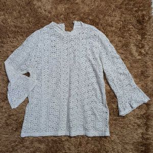 Elegant White Lace Top