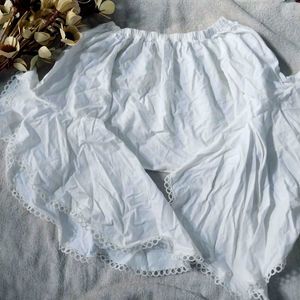 White Off-Shoulder Ruffle Top