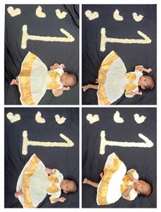 Kerala Kasavu Dress - Newborn