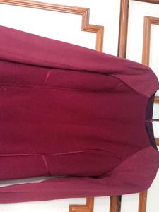 Burgundy Long Sleeve Dress
