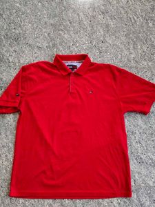 Tommy Hilfiger Red Polo Shirt