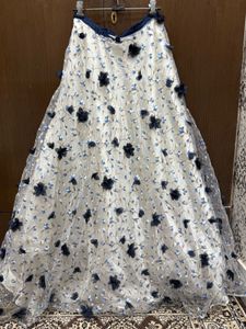 Elegant Floral Ethnic Frill Skirt
