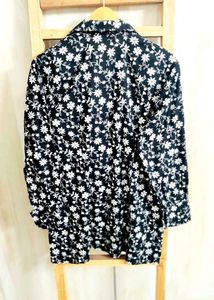 Fine Cotton Black Printed Shirt Size-36