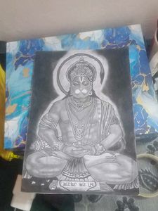 Pencil Drawing of Hanuman