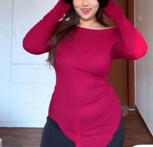 Burgundy One-Shoulder Top