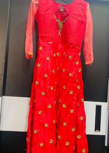Dark pink Ethnic Gown