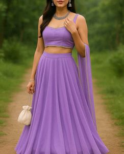 Full Gher Georgette Lehnga ✨