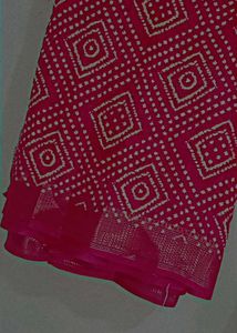 Pink Bandhani Saree
