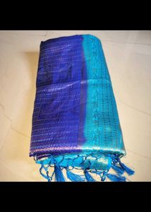 New Fancy Wear  Saree With Dual Colour