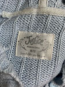 Light Blue Knit Hoodie