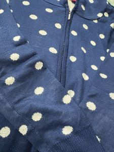 Polka Dot Zip-Up Hoodie