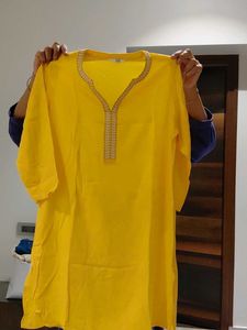 Elegant Yellow Embroidered Kurta