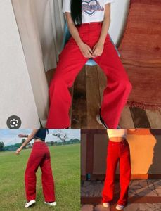 h&m Red Wide Leg jeans