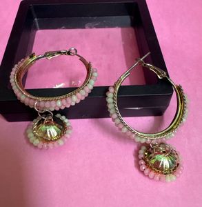 Beaded Hoop Earrings