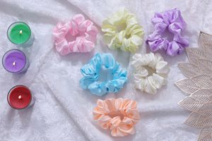 6 Pcs Satin Scrunchies Combo