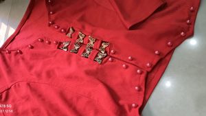 red short Jacket Can carry with black Top Inside