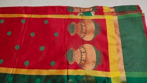 Red &amp; Green Saree