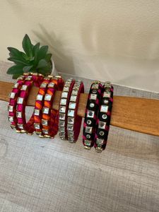 Handmade Thread Kundan Bangles