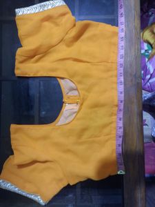 Combo Orange &amp; Cyan Saree