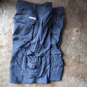 Blue Cargo Shorts
