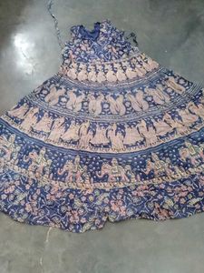 Printed Sleeves Gown