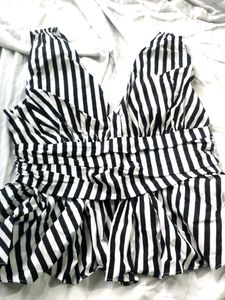 Striped Ruffle Top