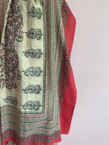 Striped Cotton Kurta Dupatta Set