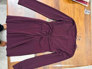 ZARA Midi Maroon Dress