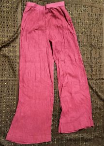 Red Plazzo With Pocket