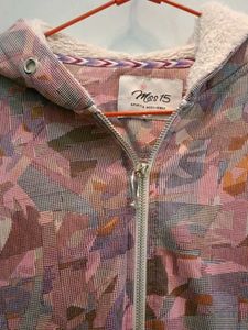 Patterned Zip-Up Hoodie