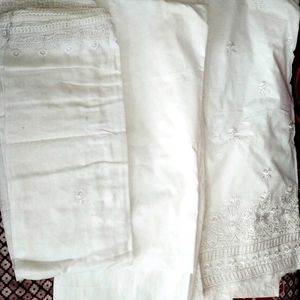 White Embroidered Fabric