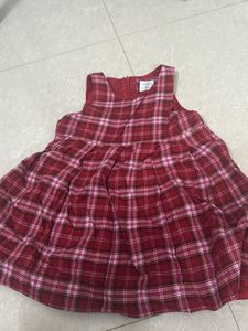 Red Plaid Girls Dress